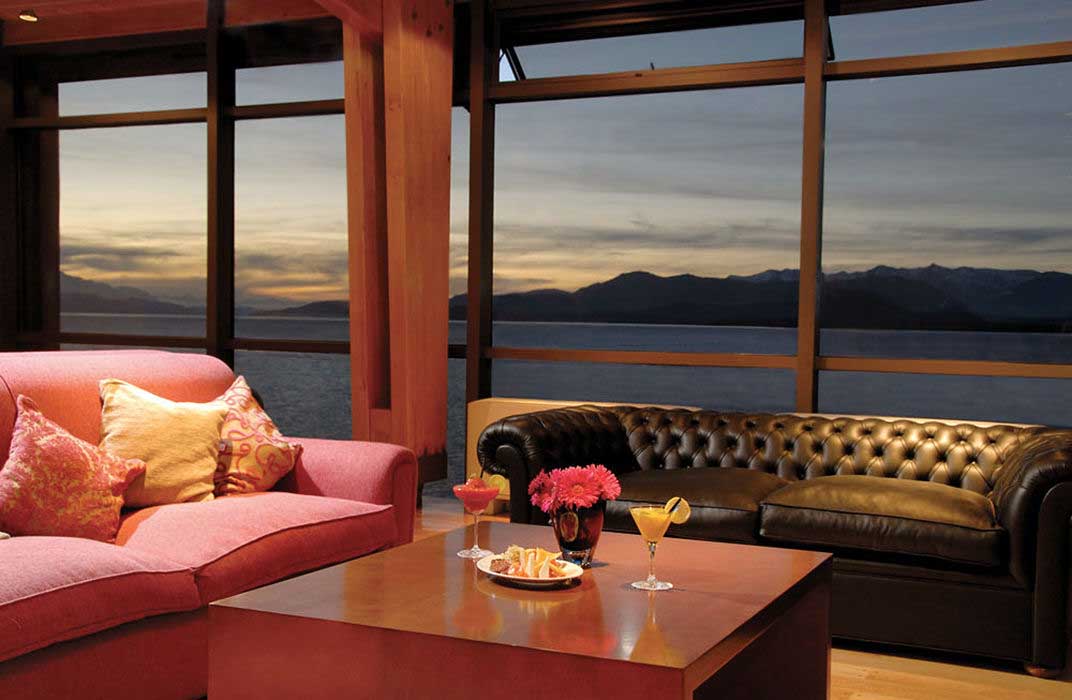 Sunset time at the lobby