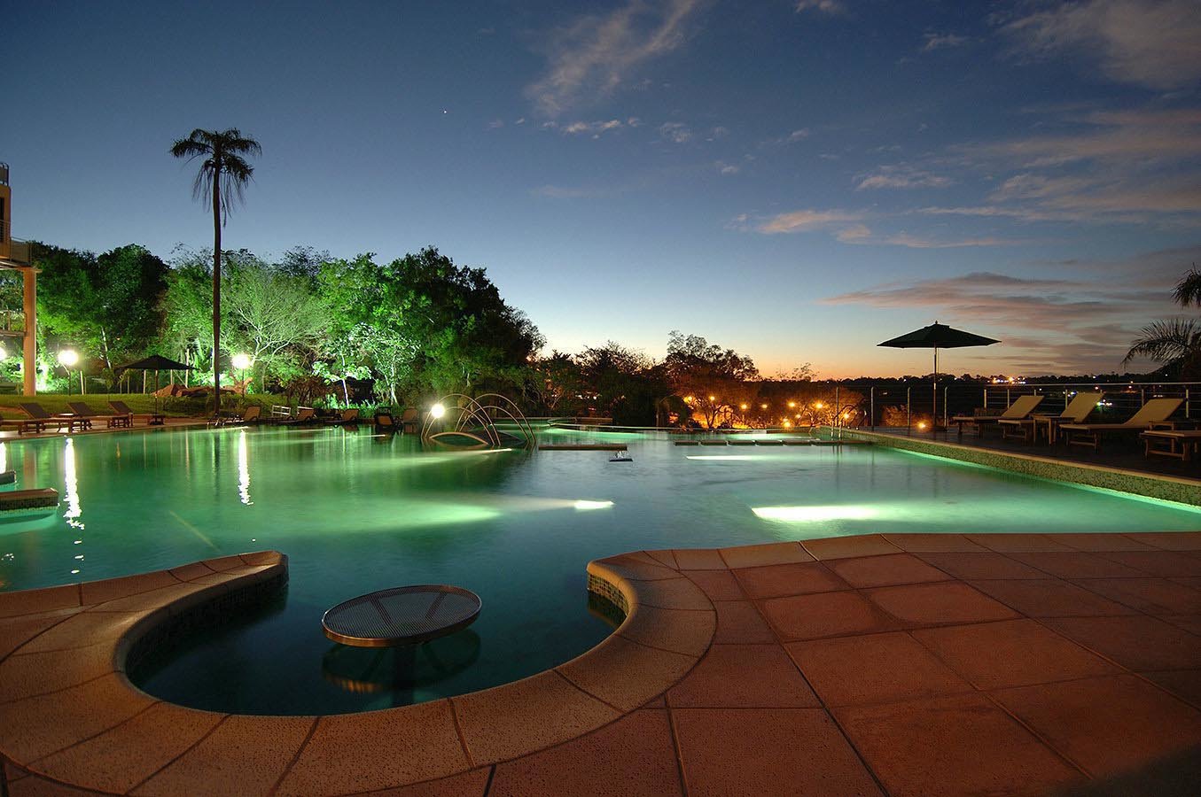 Night view of pool