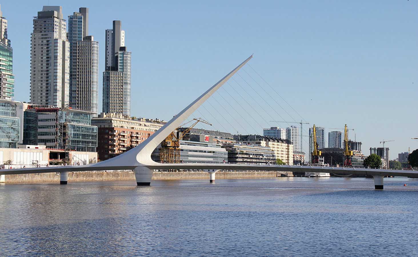 The Woman&rsquo;s Bridge in Puerto Madero, designed by living legend Santiago Calatrava