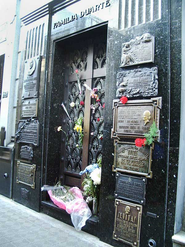 Evita&rsquo;s vault at the Recoleta cemetery