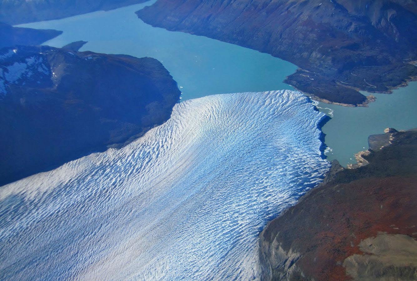 Bird’s eye view of the massive Perito Moreno Glacier