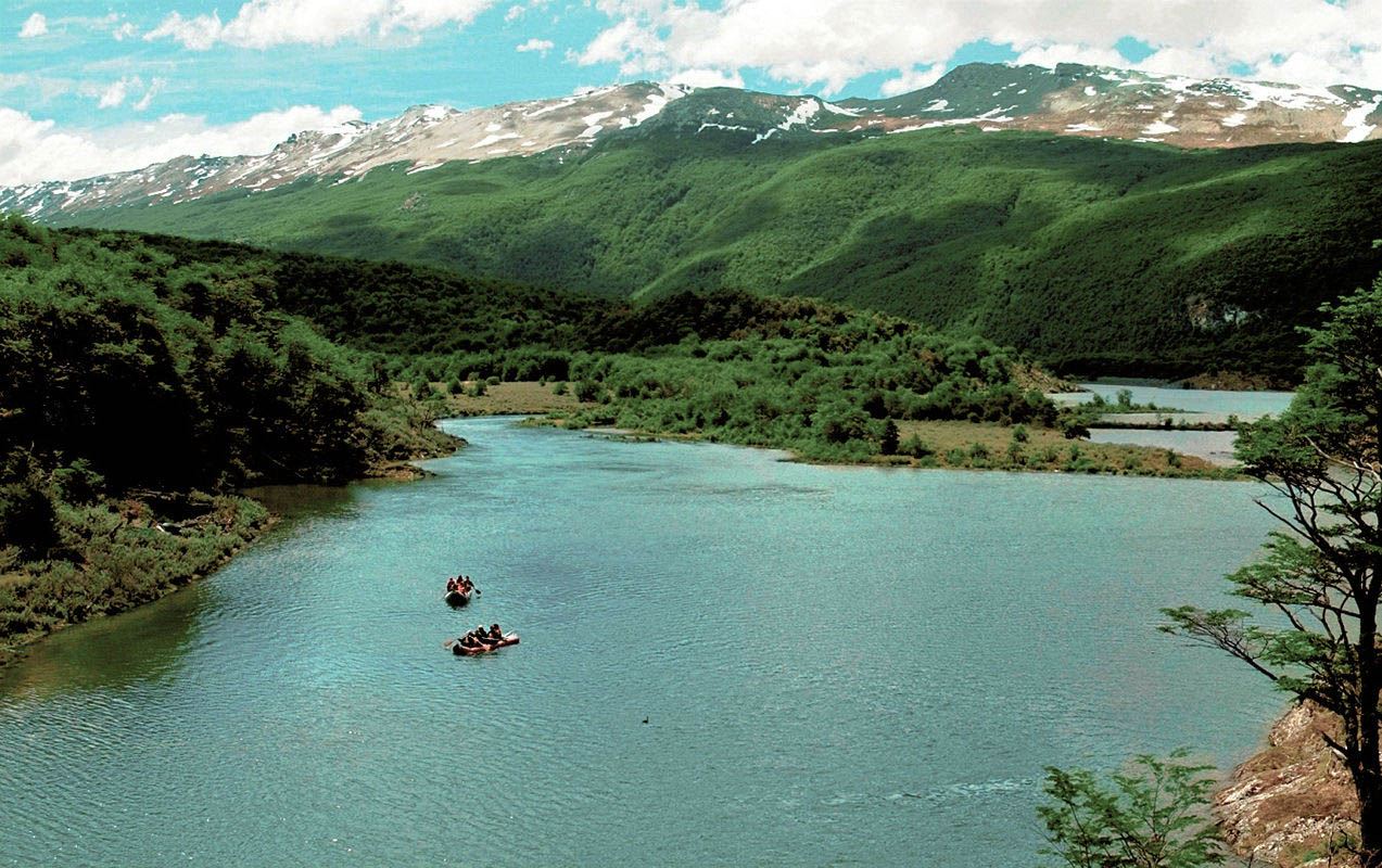 The serene and blue-tinted Lapataia Bay