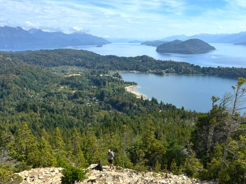 Summit perspective above Bariloche's pristine alpine waters