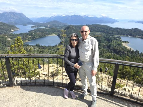 Mountain-framed lakes stretch across Bariloche