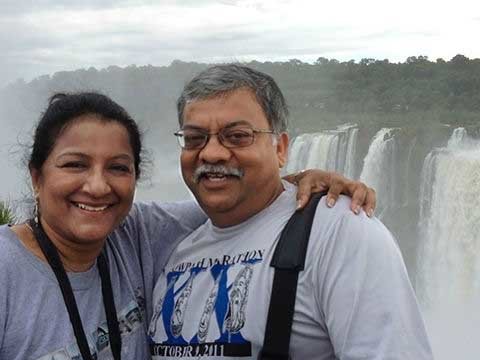 Mala & Sanjay at the awe-inspiring Iguazu Falls!