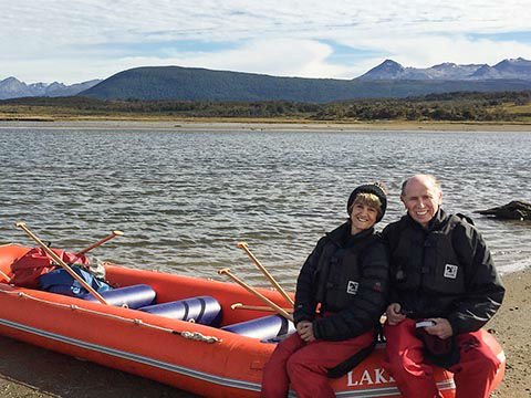 Dianne & Ira and a beautiful day in Ushuaia, the southernmost city in the world!