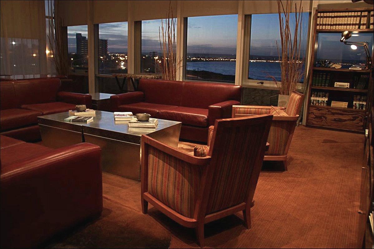 The hotel’s library